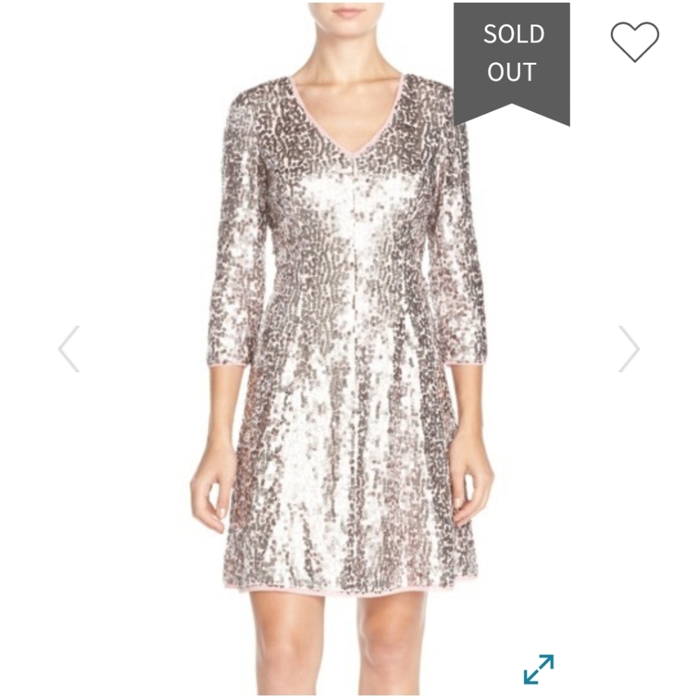 Eliza J Sequin fit and flare dress 00P
